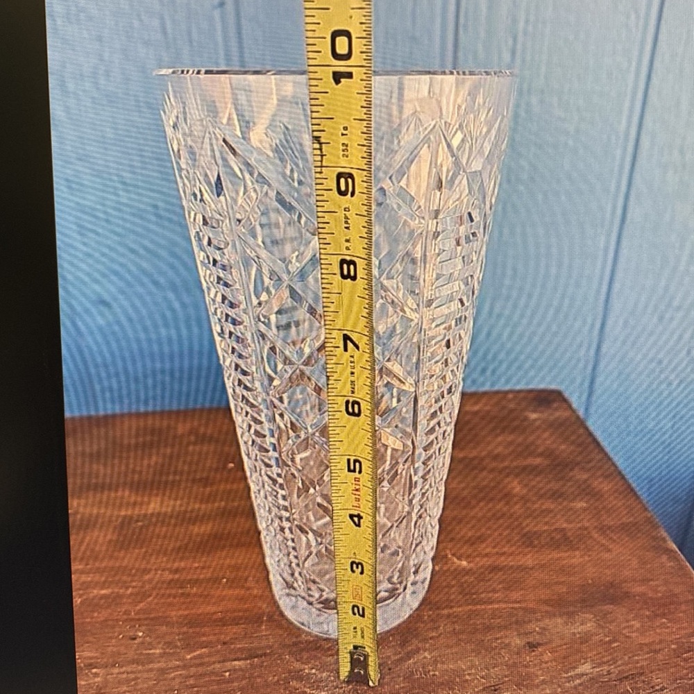 Vintage Waterford Crystal Clare cut Pineapple and Diamond Skyshell Vase 10” tall - Picture 7 of 8